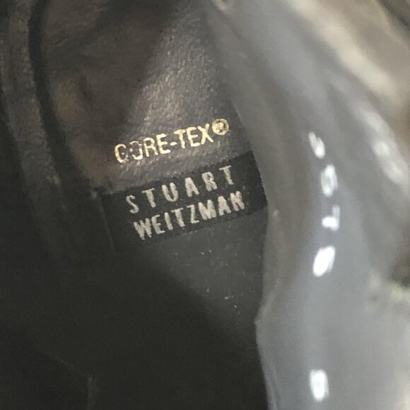 Stuart Weitzman Boots Womens Size 5 Black Gore-Tex Ankle Kitten Heel Pointed Toe - Picture 13 of 16